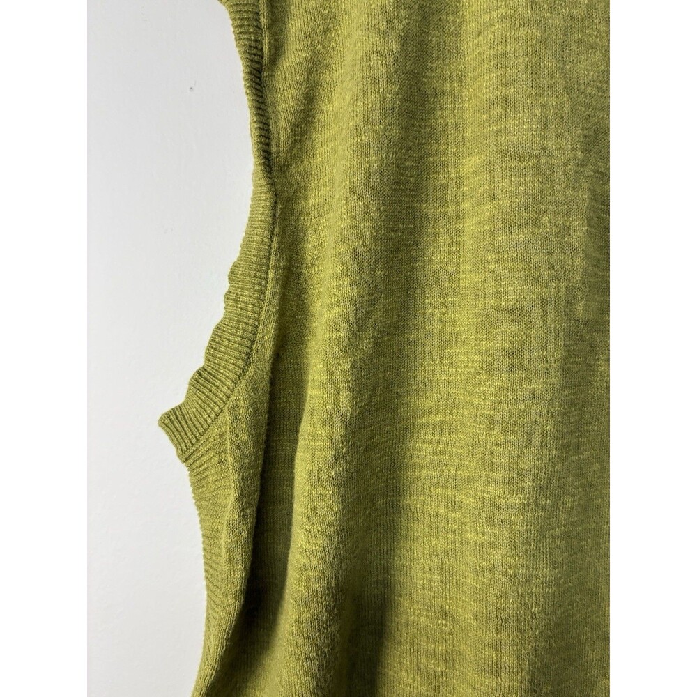 Fat Face Summer Knit Cardigan Vest Olive Green Size Us 18 Button Down - Picture 9 of 11